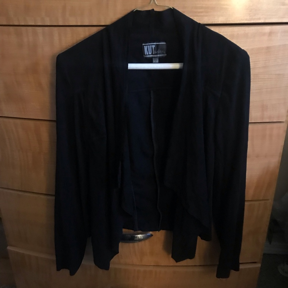 Kut from the Kloth Black Draped Open Cardigan size small